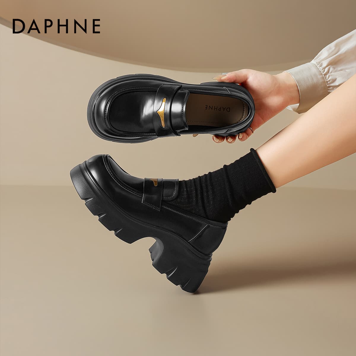 Лоферы DAPHNE Лоферы Лоу-топы Черный Женские - изображение 6