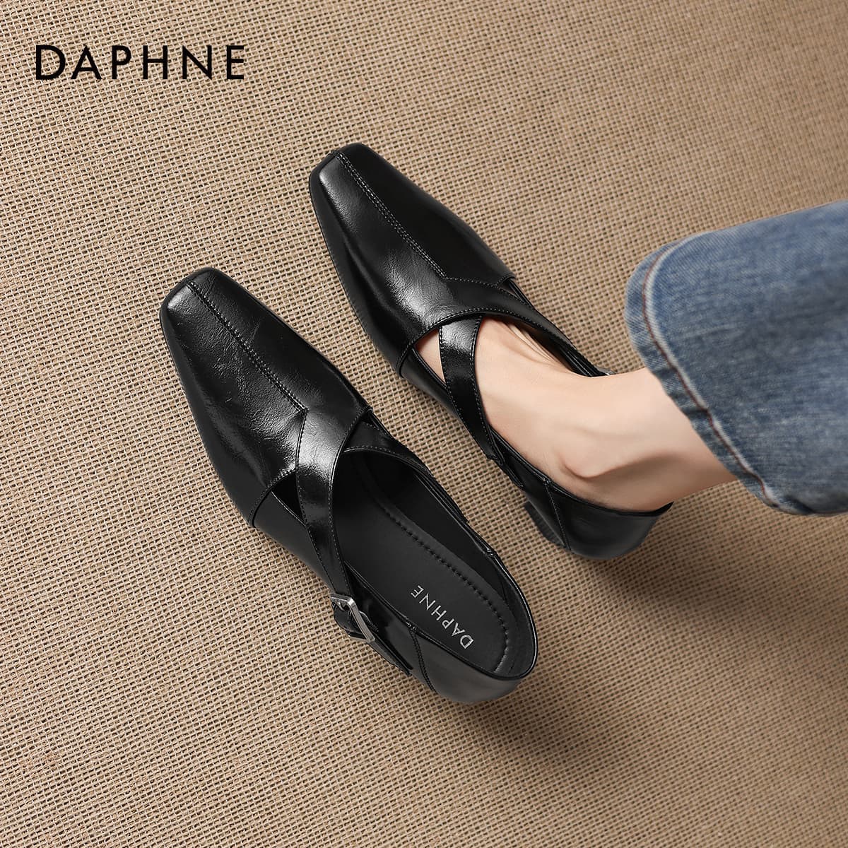 Туфли DAPHNE Грубый каблук Высокие каблуки Женские - изображение 3