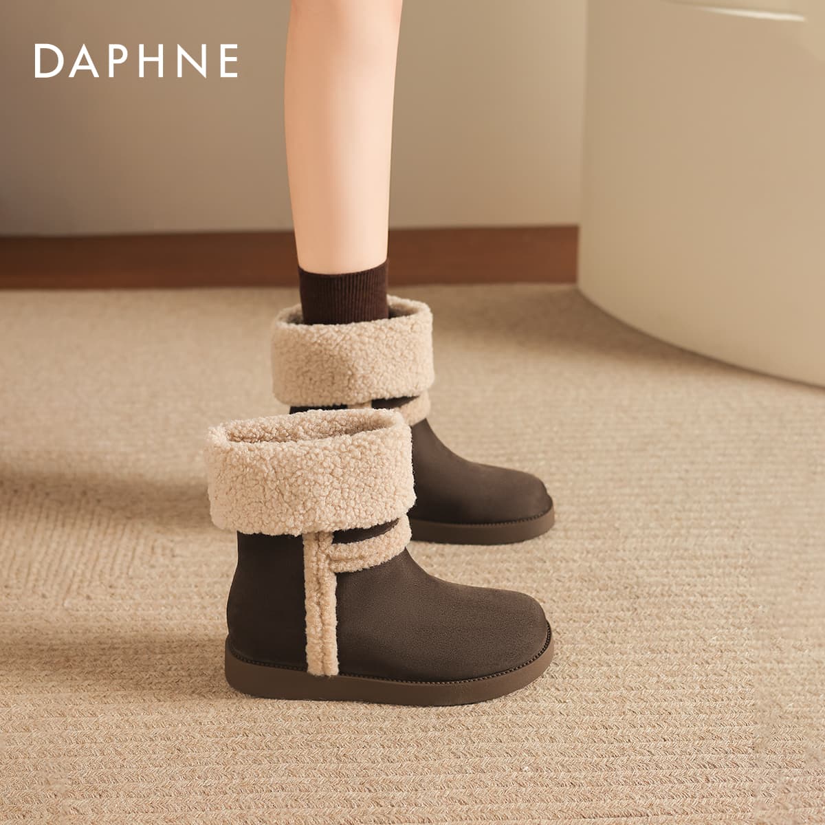 Ботинки зимние Daphne 24,5cm Сноубутсы Женские - изображение 4
