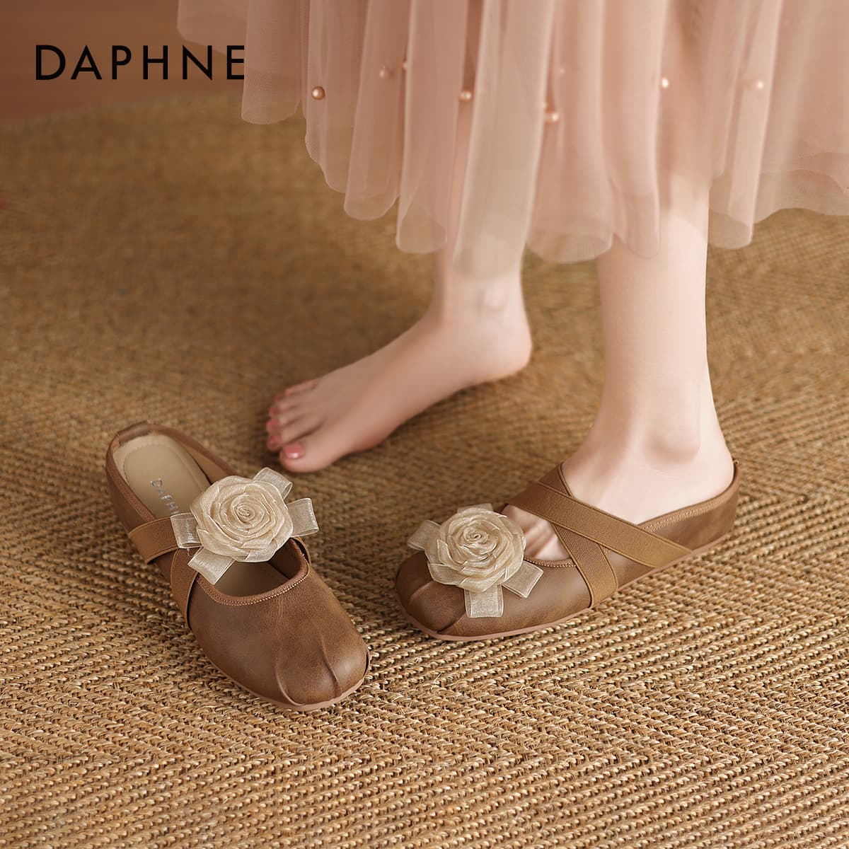 Сандалии Daphne Без специальных функций Закрытые тапочки Женские Хаки - изображение 4