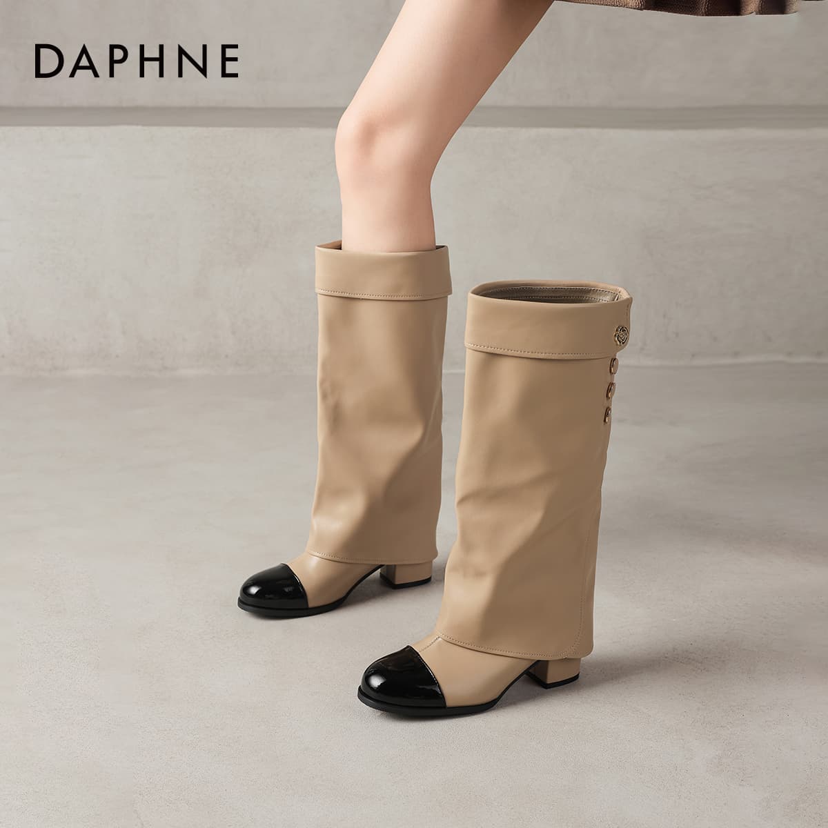 Ботинки DAPHNE Колено High Ботинки Женские - изображение 7