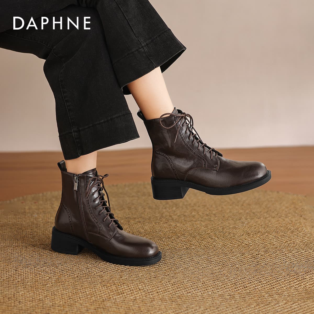 Ботинки DAPHNE Синтетическая кожа 12 см Армейские ботинки Женские - изображение 3