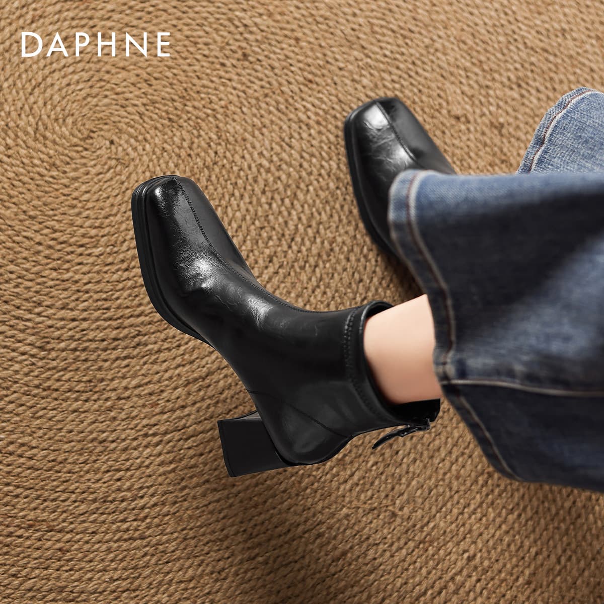 Сапоги DAPHNE Ботильоны Черный Женские - изображение 5