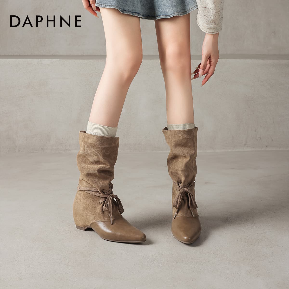 Сапоги DAPHNE Ботильоны Песок Женские - изображение 7