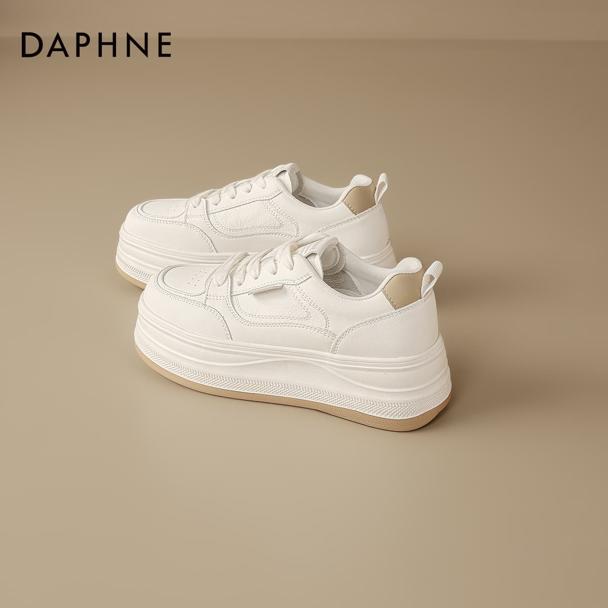 Кроссовки DAPHNE Кеды для скейтбординга Low Топ Бежево-абрикосовый Женские - изображение 7