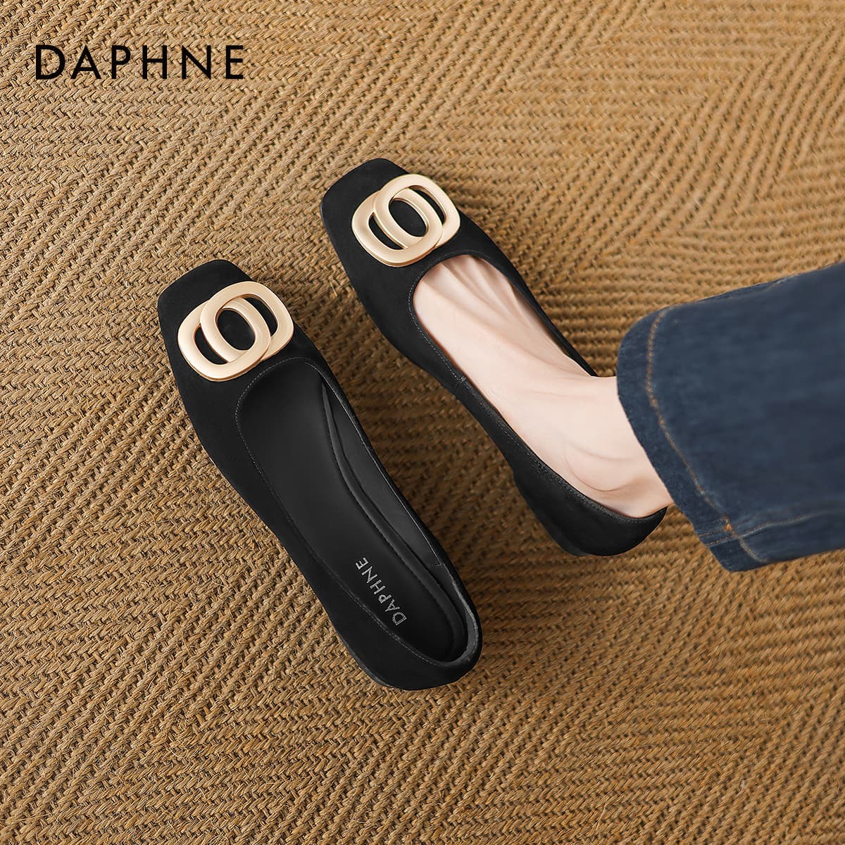 Тапочки DAPHNE Женские Повседневный Обувь без подкладки Черный Женские - изображение 2