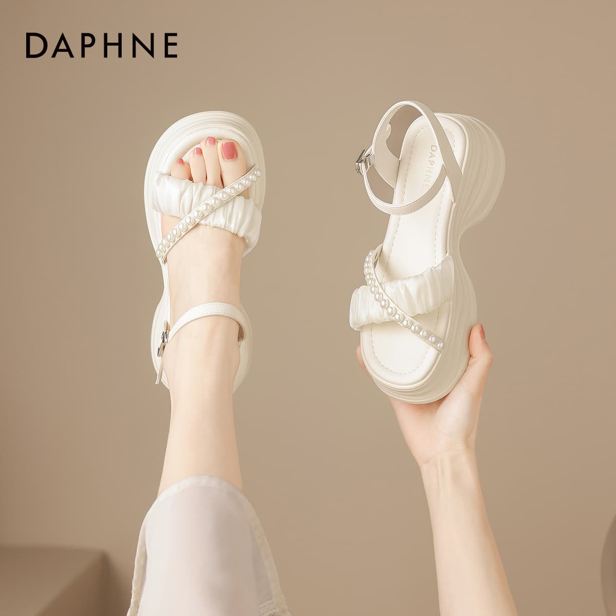 Шлёпанцы Daphne Синтетическая кожа Одиночные Шнуровые Сандалии Женские - изображение 6