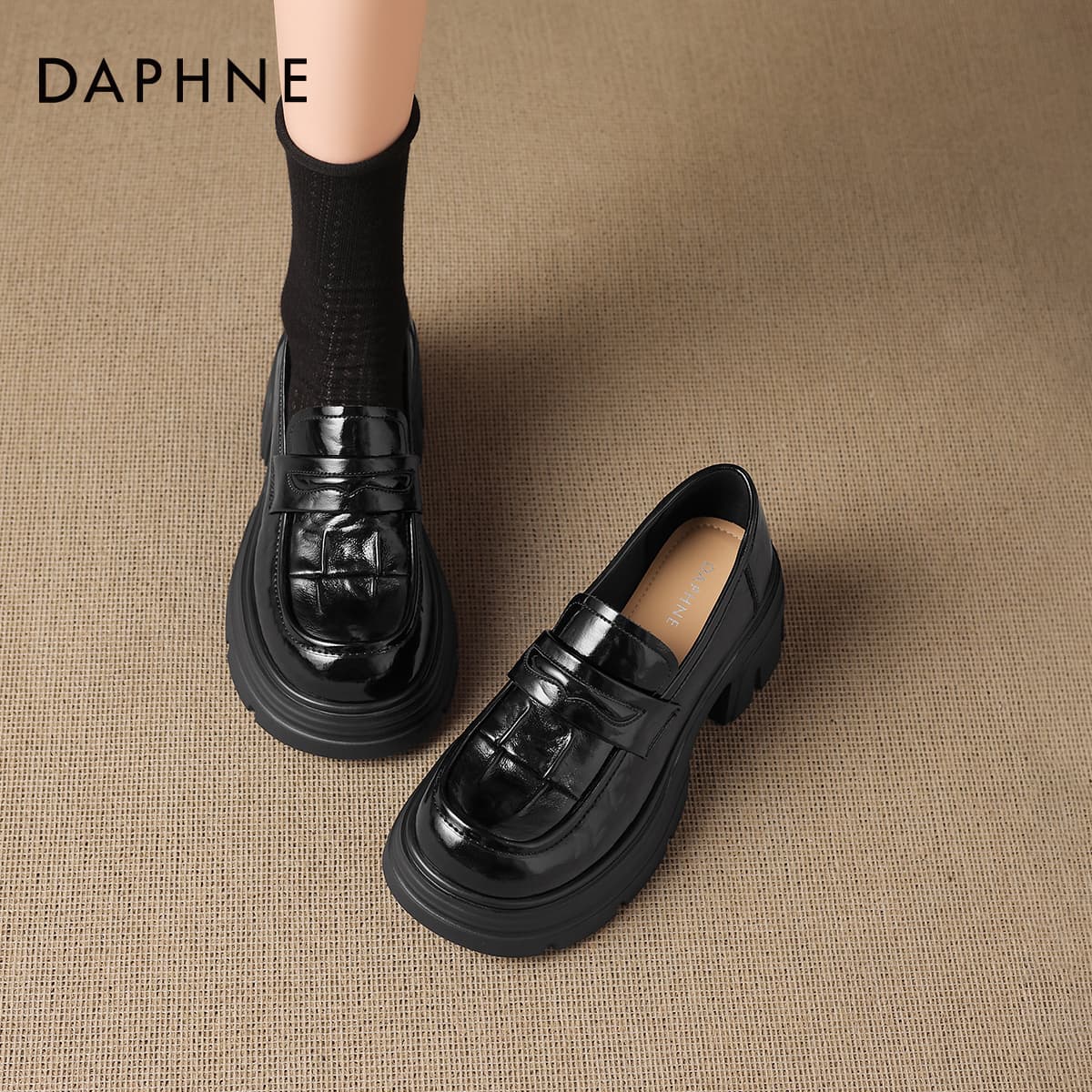 Лоферы DAPHNE Лоферы Low Топ Черный Женские - изображение 6