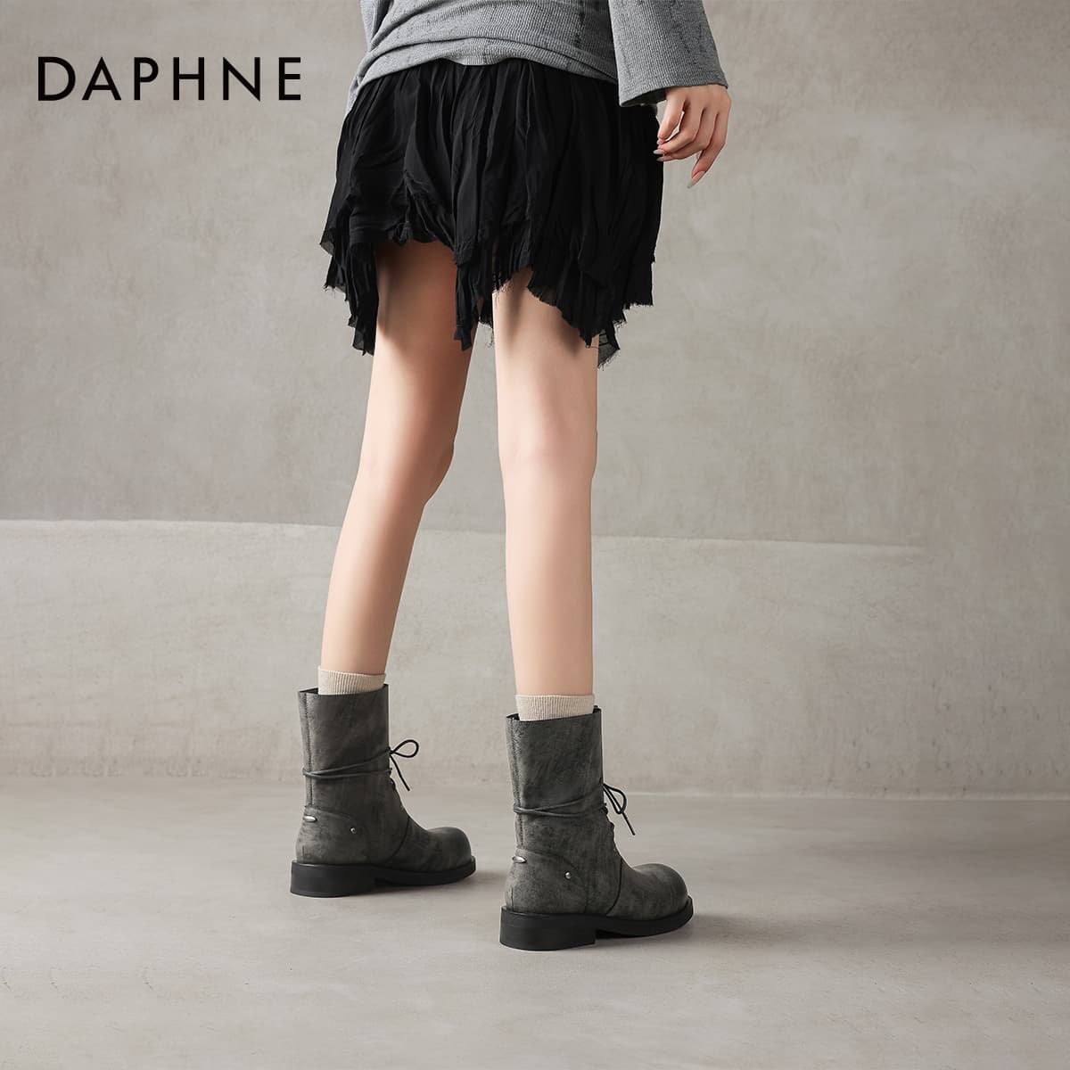 Сапоги DAPHNE Ботильоны Серый Женские - изображение 6