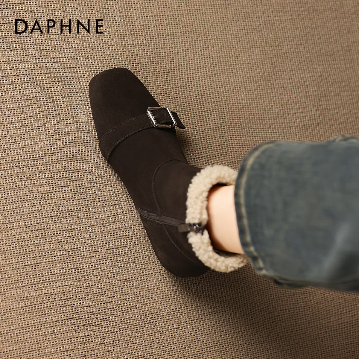 Ботинки зимние Daphne Спилок коровья 11,5 см Сноубутсы Женские - изображение 5
