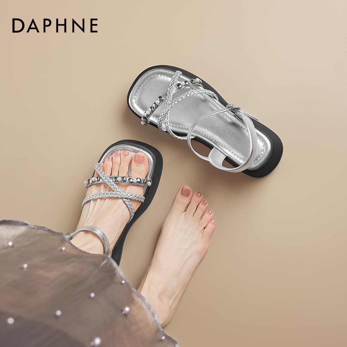 Шлёпанцы Daphne one Шнурованные Сандалии Женские - изображение 7