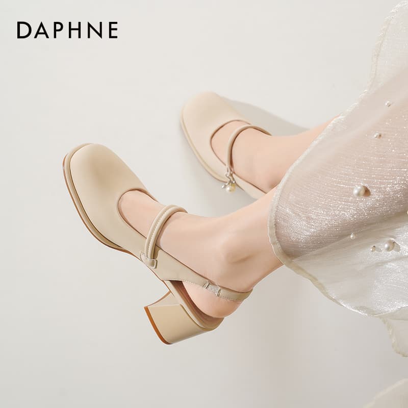 Шлёпанцы DAPHNE One Шнуровка Сандалии Ecru [Спина Открытая Стиль 6 см Каблук] Женские - изображение 7