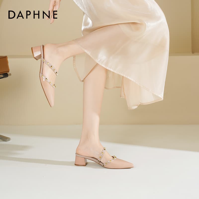 Туфли DAPHNE Грубый каблук Высокие каблуки Женские - изображение 6