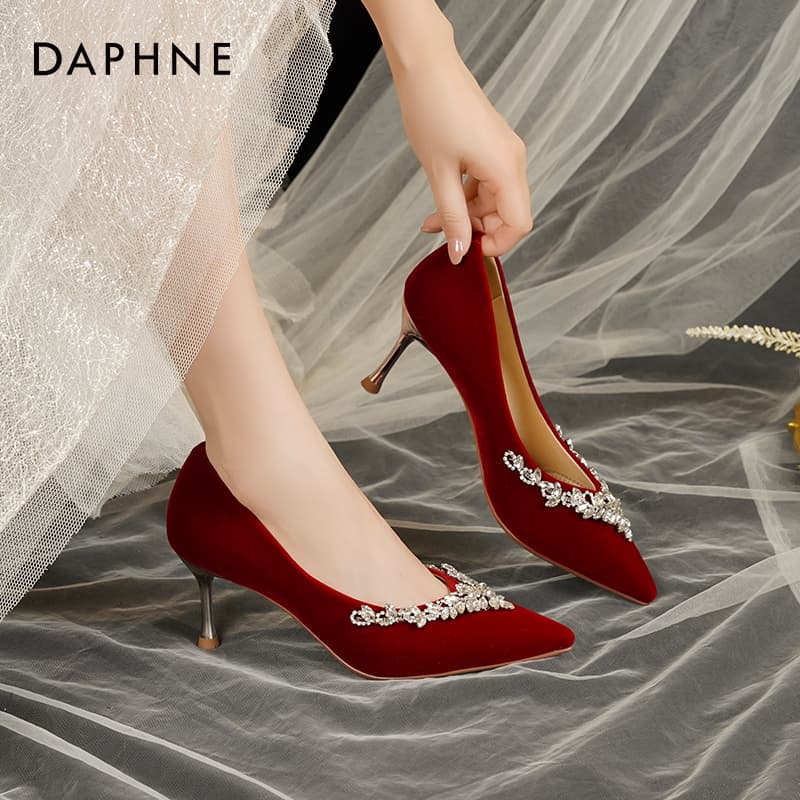 Туфли DAPHNE Высокие каблуки Low Топ Женские - изображение 5