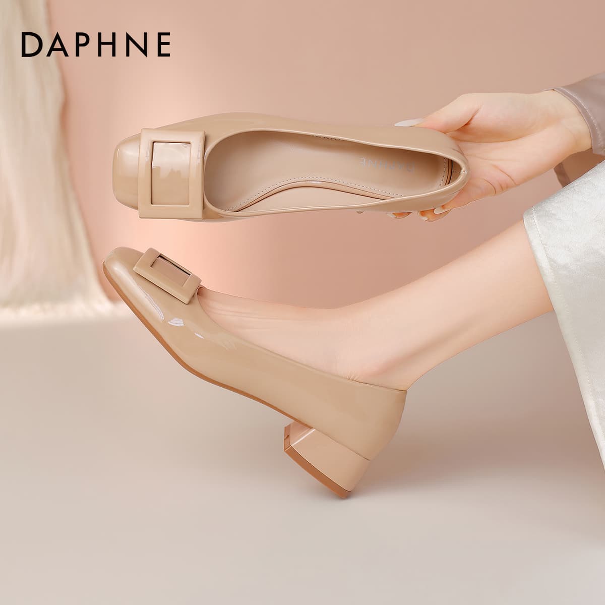 Тапочки DAPHNE Женские Повседневный Обувь без подкладки Телесный Женские - изображение 7