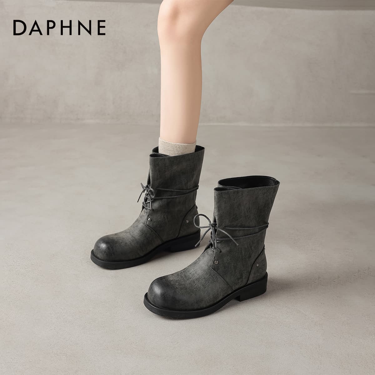 Сапоги DAPHNE Ботильоны Серый Женские - изображение 4