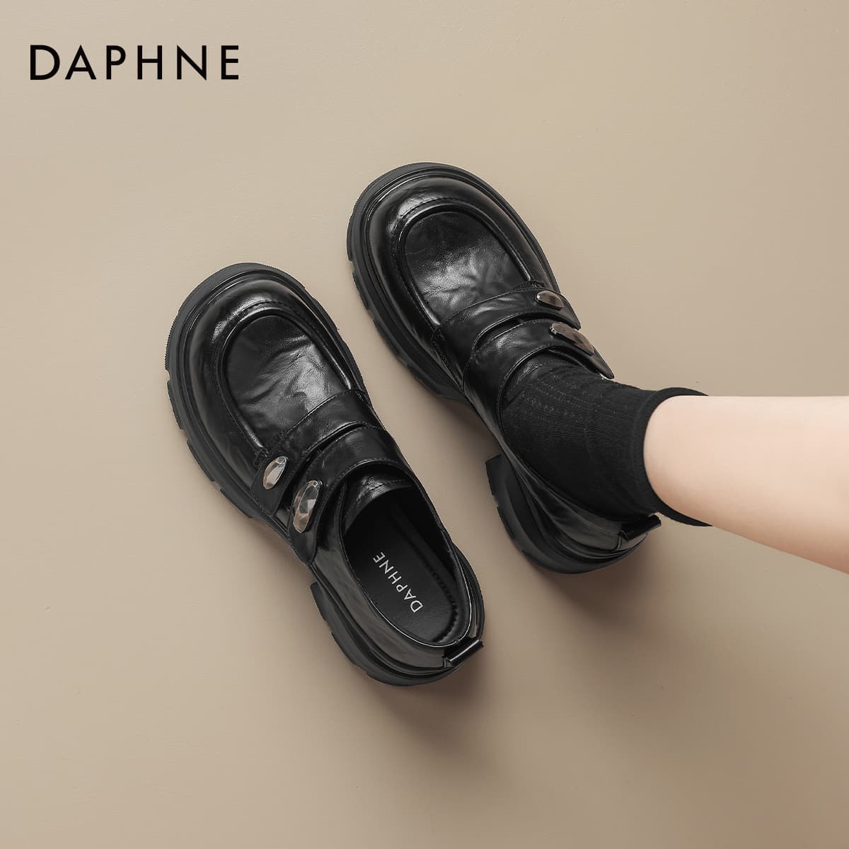 Лоферы DAPHNE Лоферы Low Топ Черный Женские - изображение 4