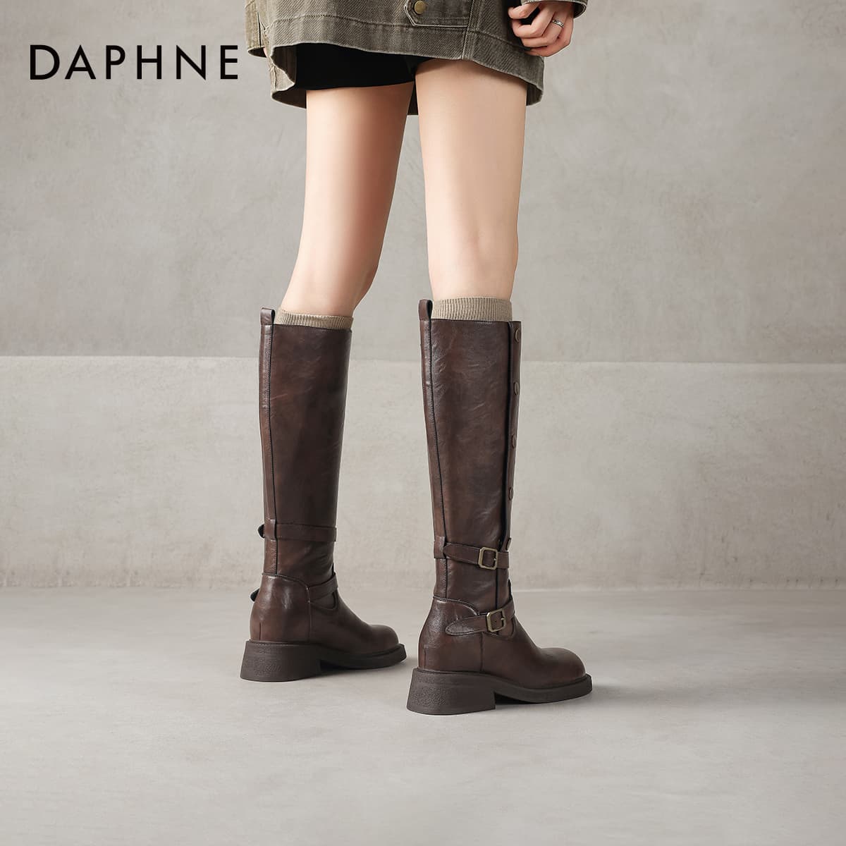 Ботинки DAPHNE Колено High Ботинки Женские - изображение 7