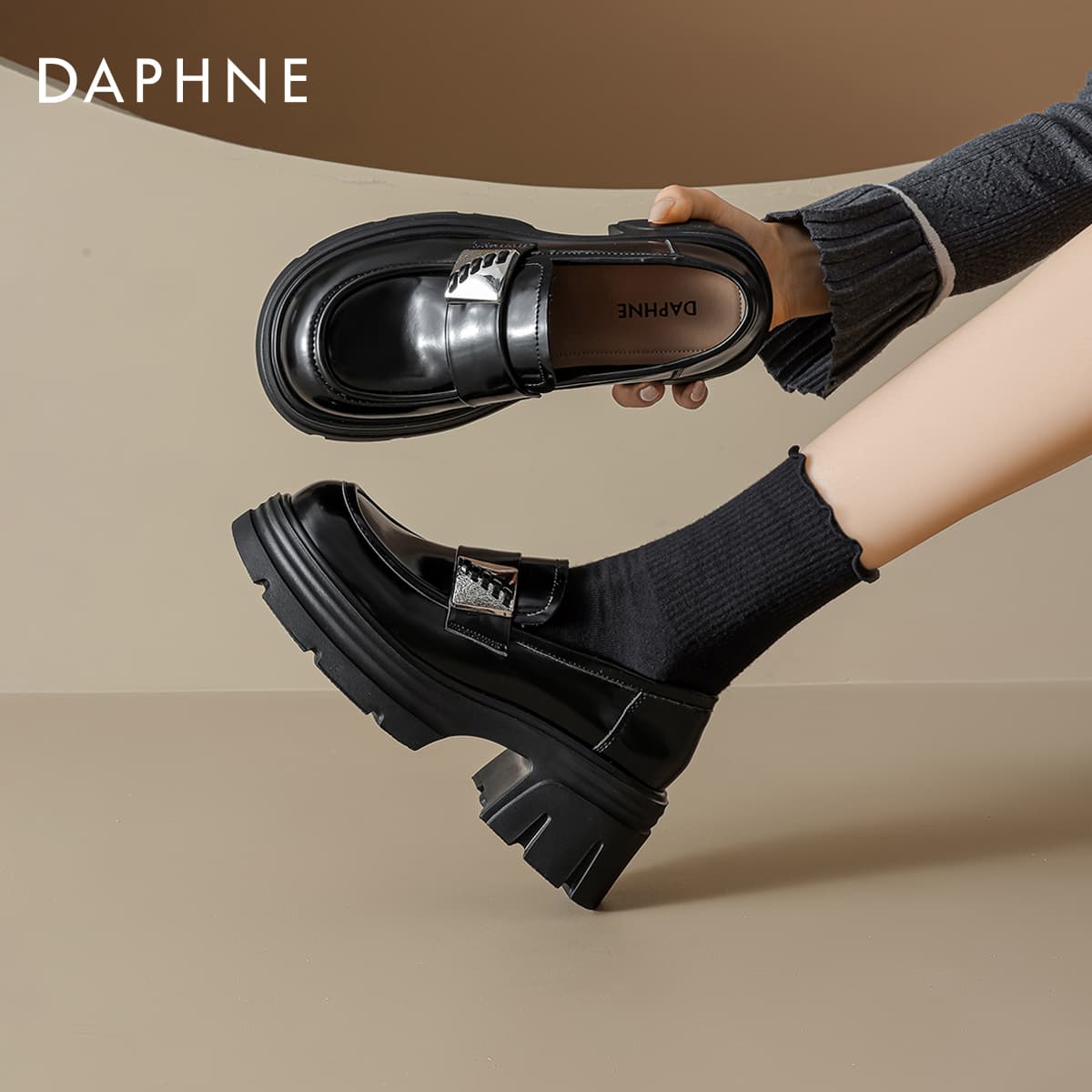 Лоферы DAPHNE Лоферы Low Топ Черный Женские - изображение 7