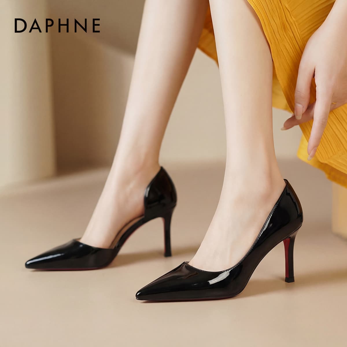 Туфли DAPHNE Синтетическая кожа Лакированная кожа Узкий каблук Высокие каблуки Женские - изображение 5