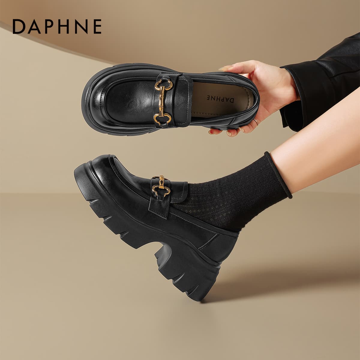 Лоферы DAPHNE Лоферы Лоу-топы Черный Женские - изображение 3
