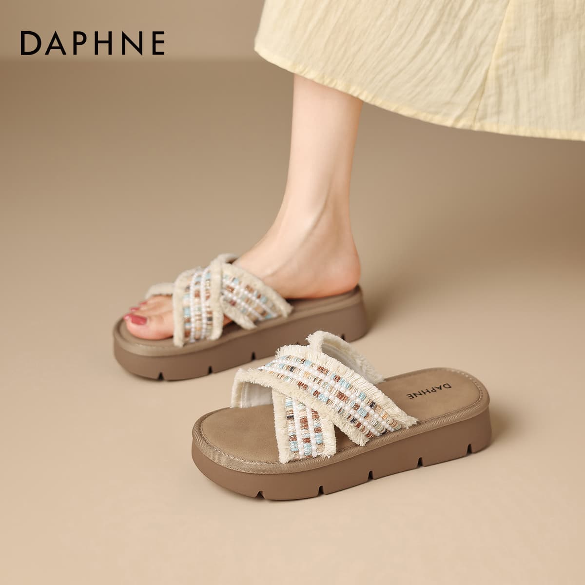 Сандалии DAPHNE Шлепанцы Orange Женские - изображение 5