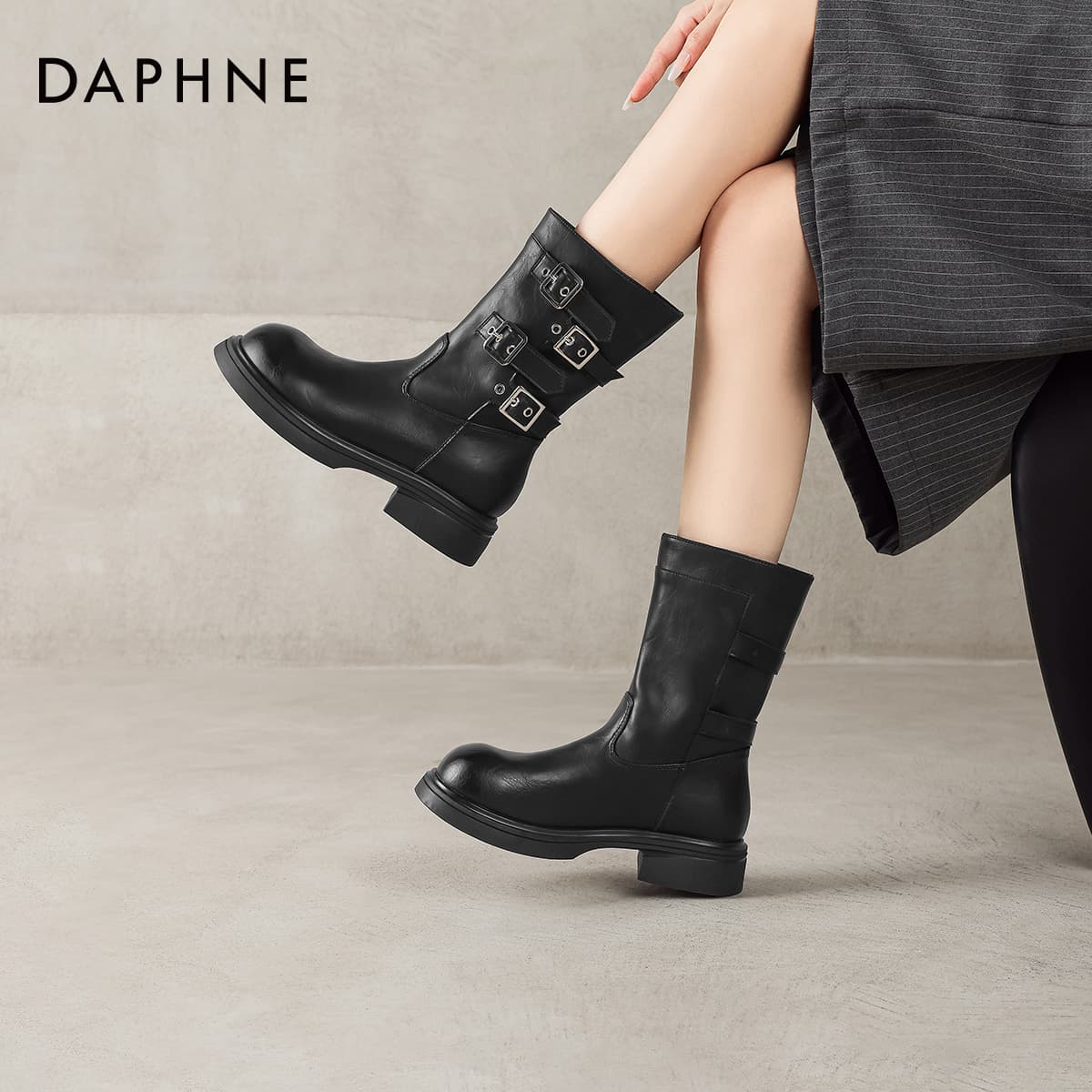Сапоги DAPHNE Ботильоны Черный Женские - изображение 6