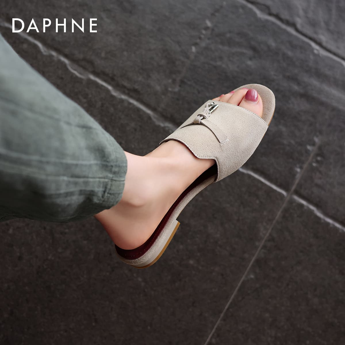 Сандалии DAPHNE Шлепанцы Песок Женские - изображение 4