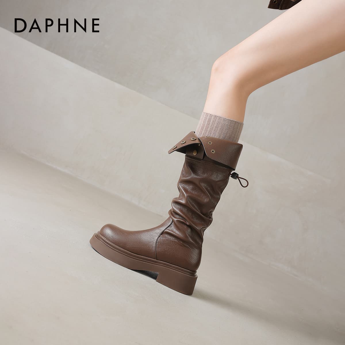 Ботинки DAPHNE ПУ (полиуретан) Женские высокие сапоги на колено - изображение 4