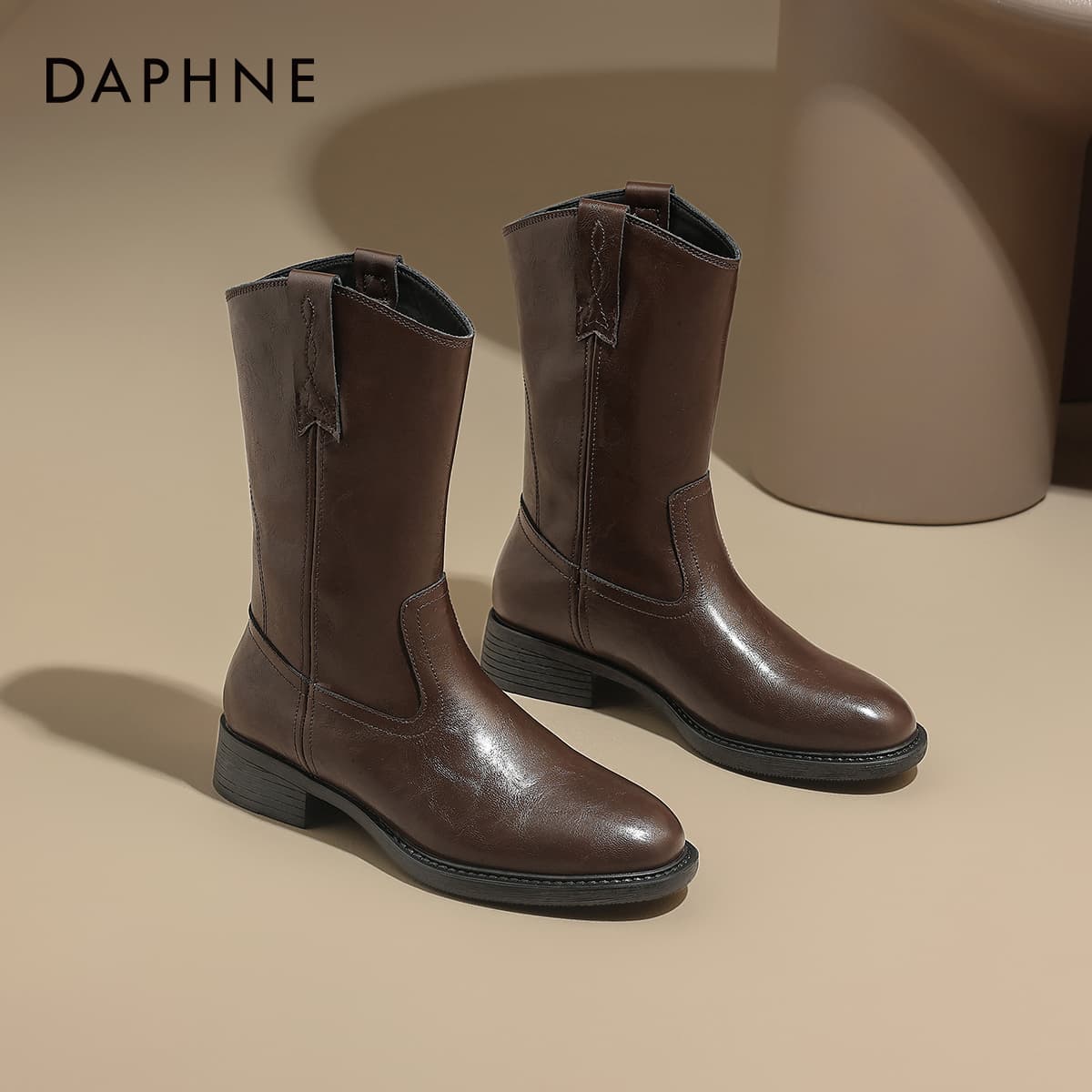 Сапоги DAPHNE Корова Спилок Женские Ботильоны - изображение 5