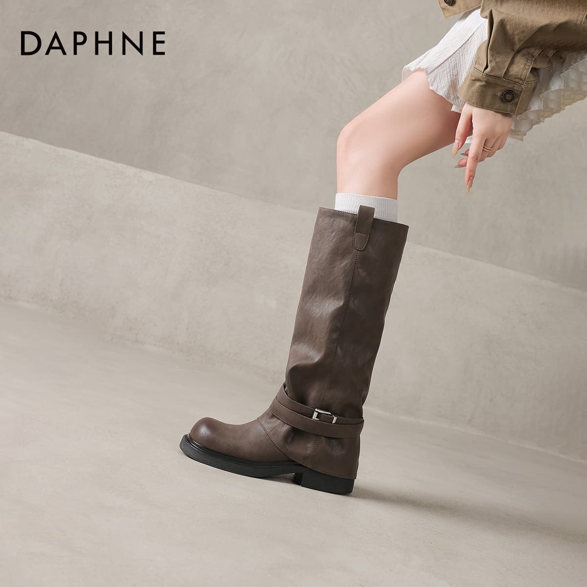 Ботинки DAPHNE Высокие сапоги до колена Женские - изображение 6