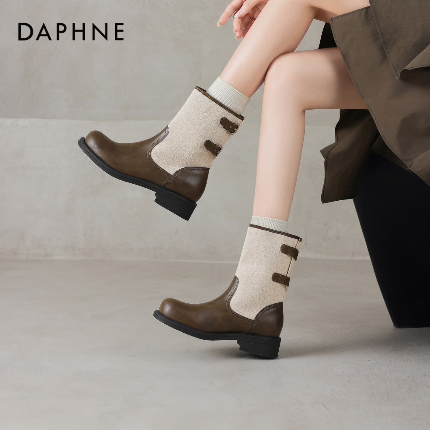 Сапоги DAPHNE ботильоны хаки женские - изображение 7