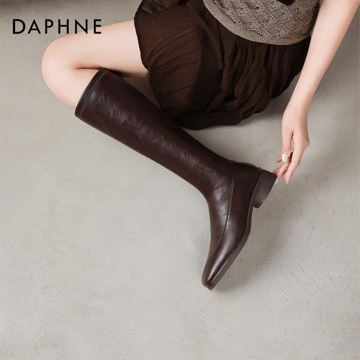 Ботинки DAPHNE Колено High Ботинки Женские - изображение 7
