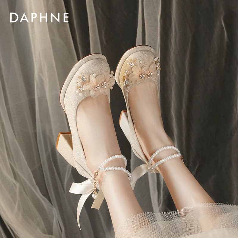 DAPHNE Туфли Мэри Джейн Шампанское [Twin Цветы] Женские - изображение 6