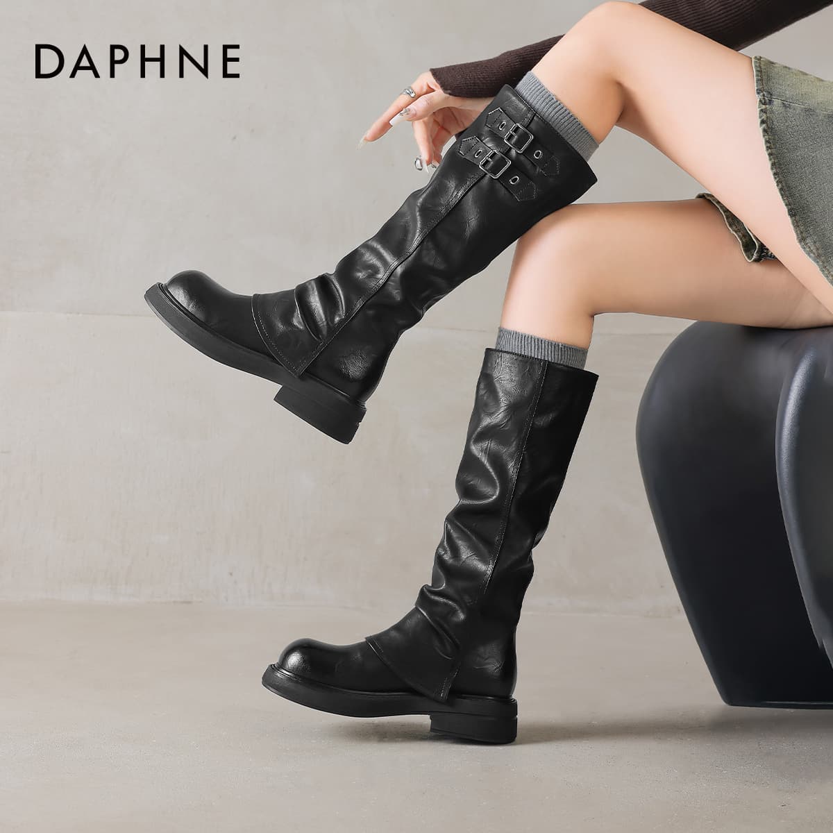 Ботинки DAPHNE Женские сапоги до колена - изображение 13