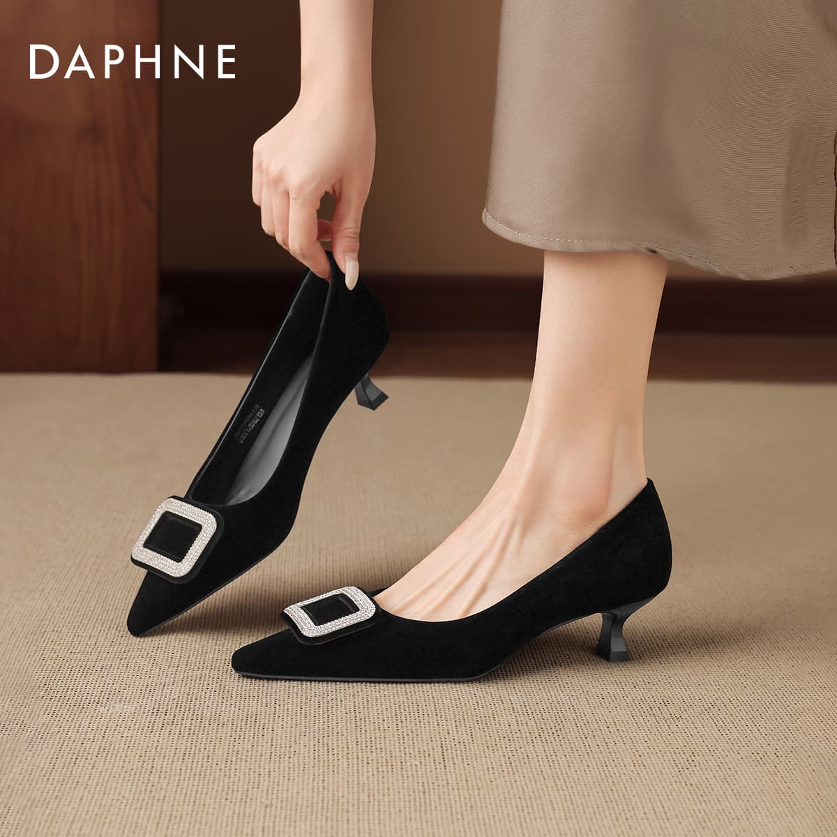 Туфли DAPHNE Высокие каблуки Low Топ Женские - изображение 5