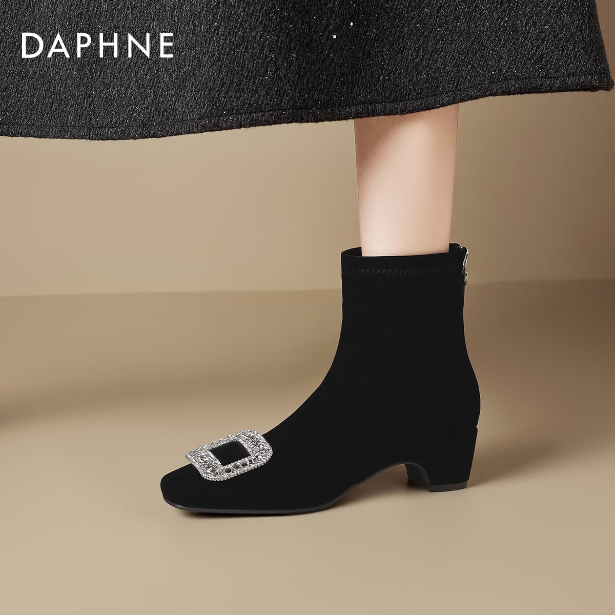 Сапоги DAPHNE Ботильоны Черный Женские - изображение 6
