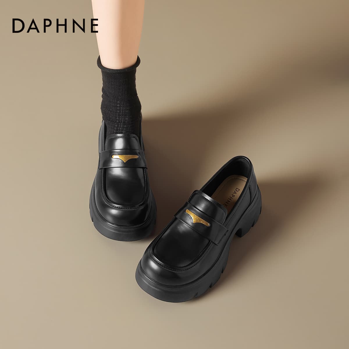Лоферы DAPHNE Лоферы Лоу-топы Черный Женские - изображение 4
