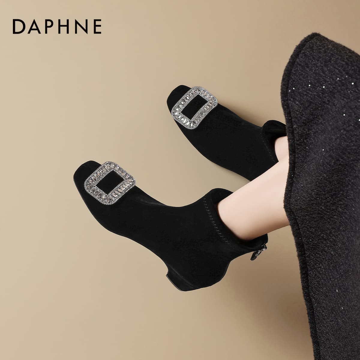 Сапоги DAPHNE Ботильоны Черный Женские - изображение 7