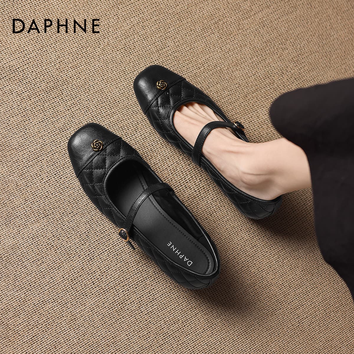 DAPHNE Синтетическая кожа Квадратный каблук Туфли Мэри Джейн Женские - изображение 6