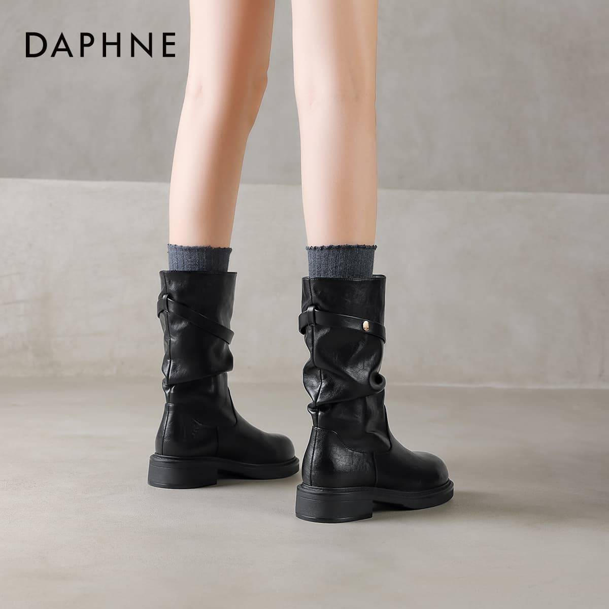 Сапоги DAPHNE Женские ботильоны из синтетической кожи - изображение 6