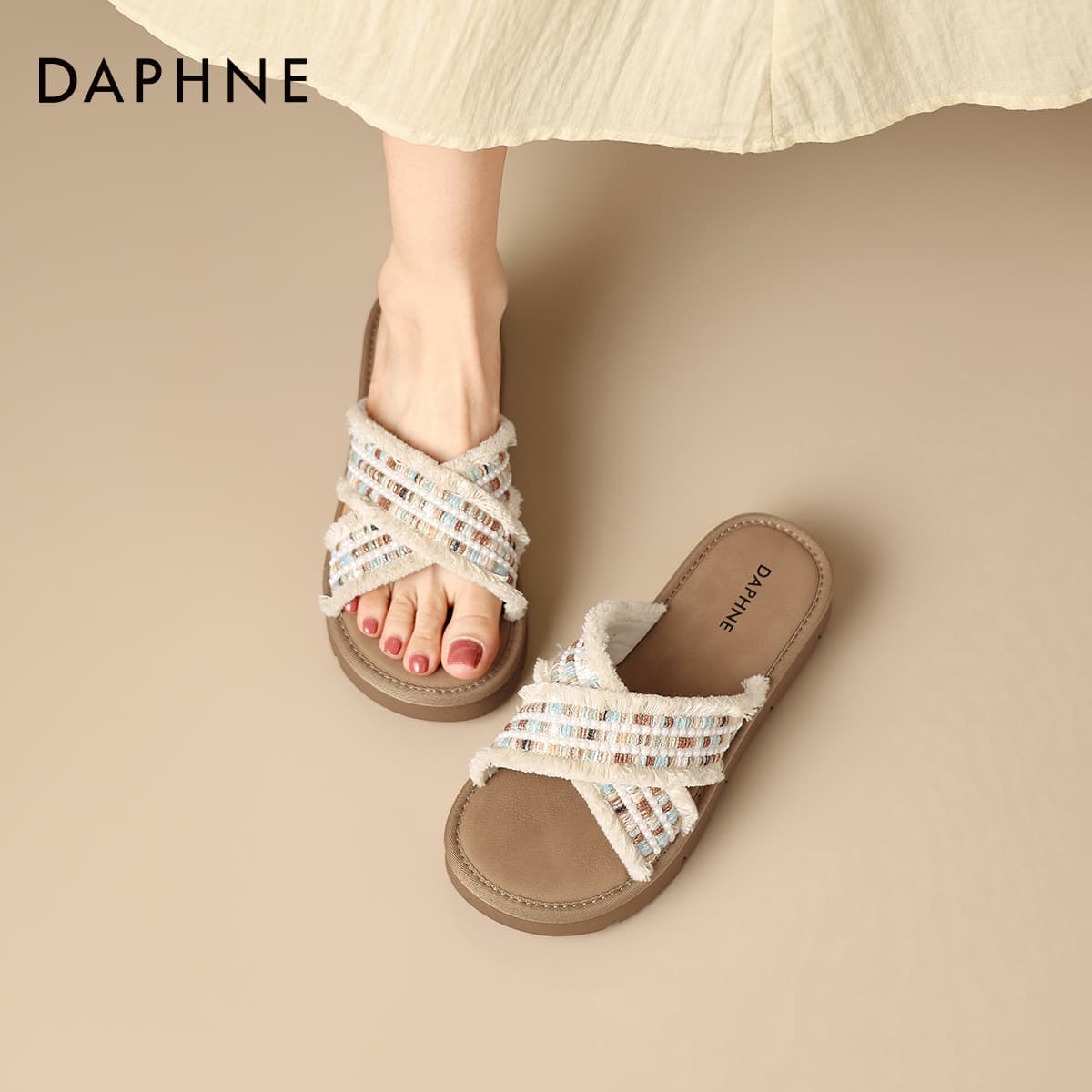 Сандалии DAPHNE Шлепанцы Orange Женские - изображение 7