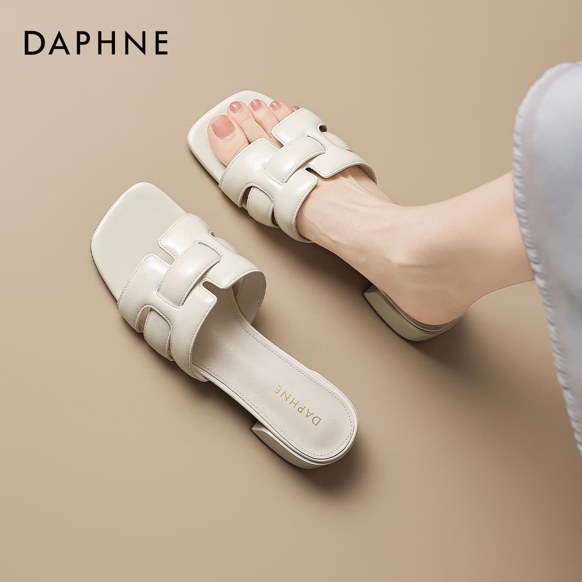 Шлёпанцы DAPHNE Синтетическая кожа Одиночные Шнуровые Сандалии Женские - изображение 5