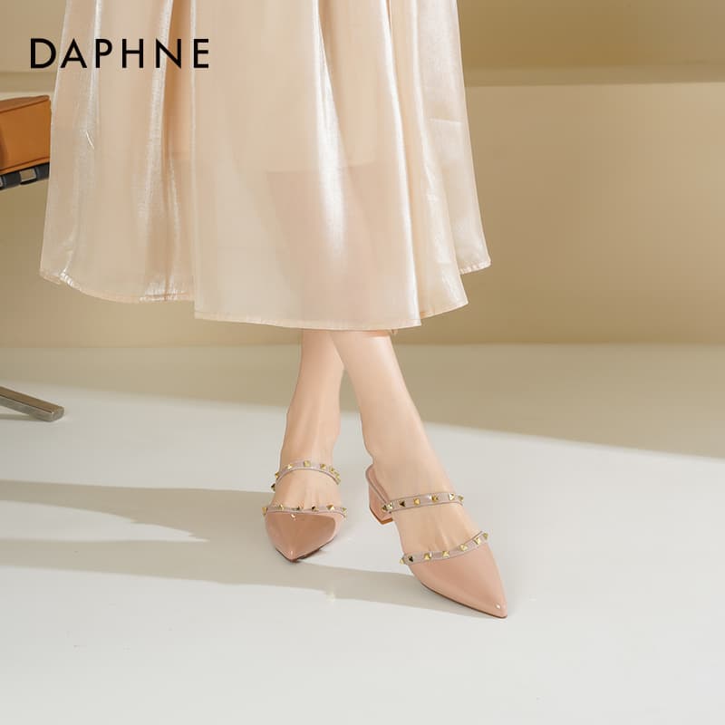 Туфли DAPHNE Грубый каблук Высокие каблуки Женские - изображение 5