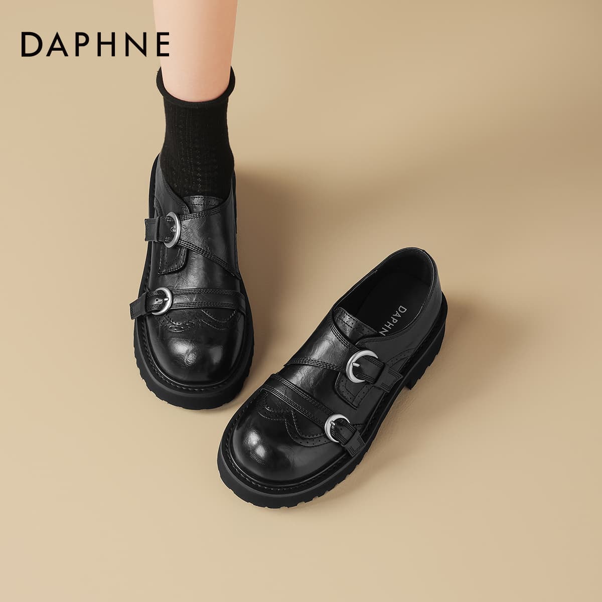 Лоферы DAPHNE Лоферы Low Топ Черный Женские - изображение 6