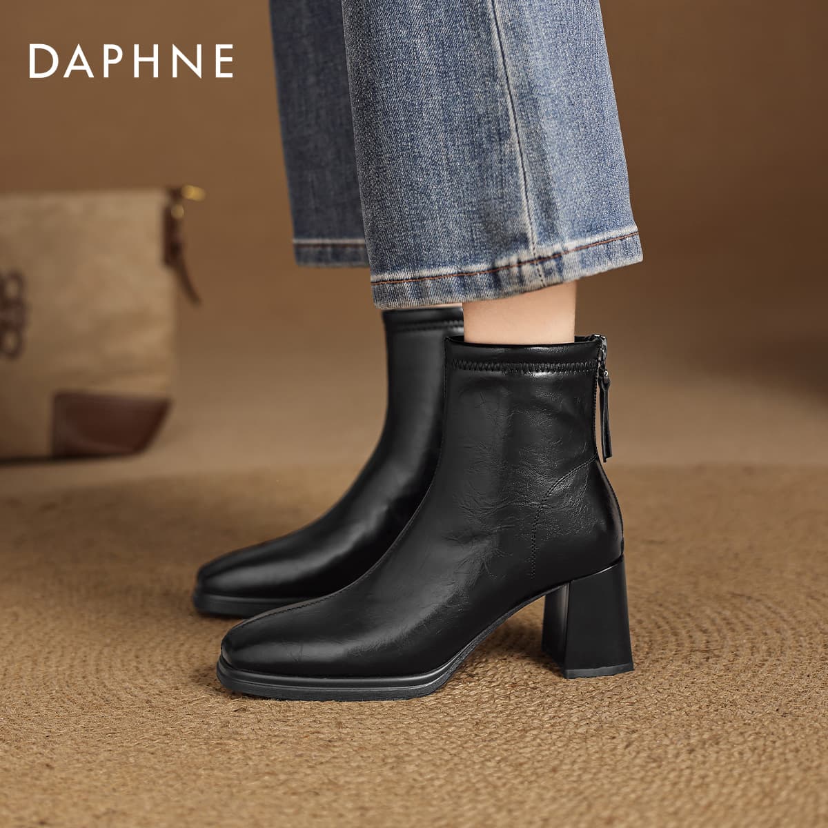 Сапоги DAPHNE Ботильоны Черный Женские - изображение 6
