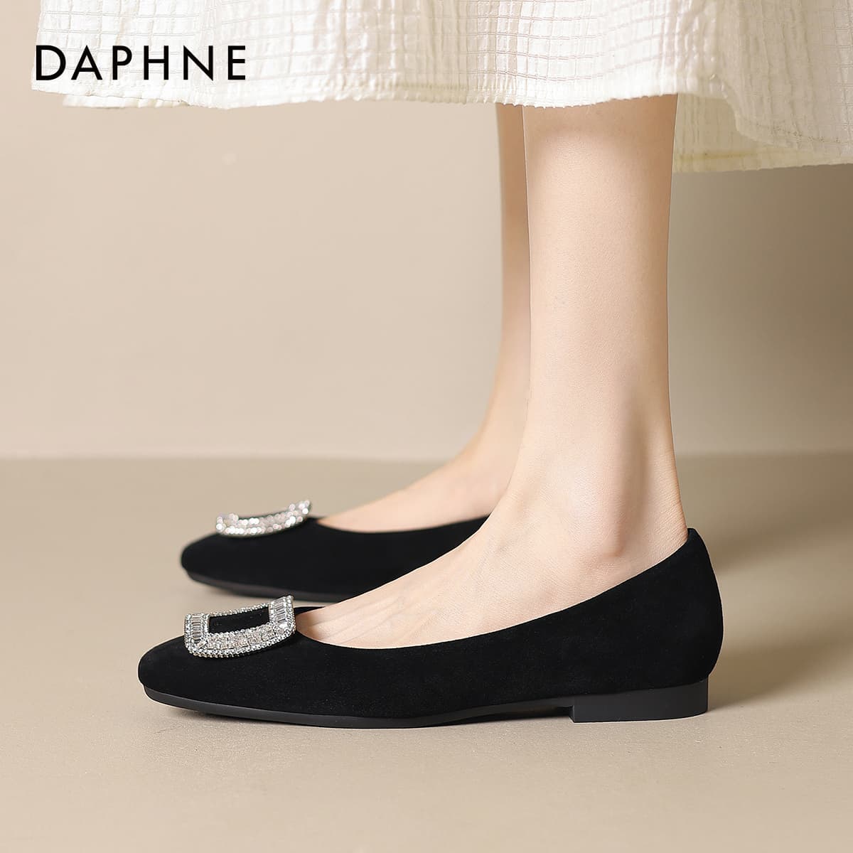 Тапочки DAPHNE Женские Повседневный Обувь без подкладки Черный Женские - изображение 6