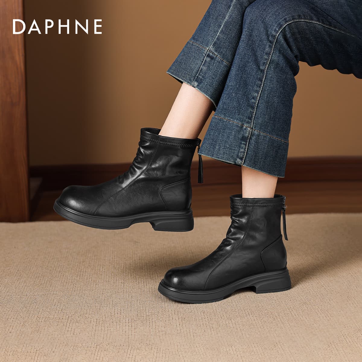 Сапоги DAPHNE Ботильоны Черный Женские - изображение 6