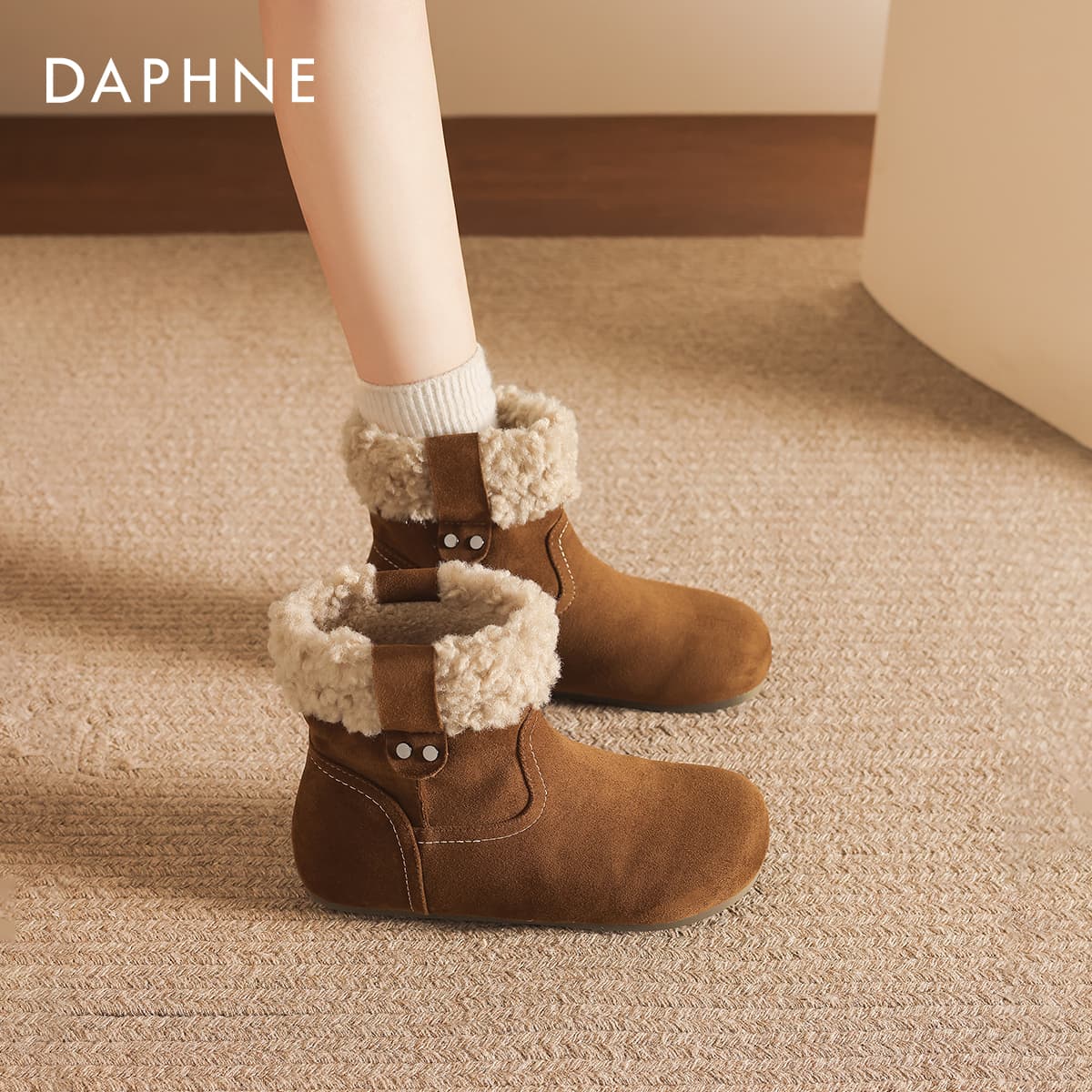 Сапоги DAPHNE ботильоны коричневый женские - изображение 8