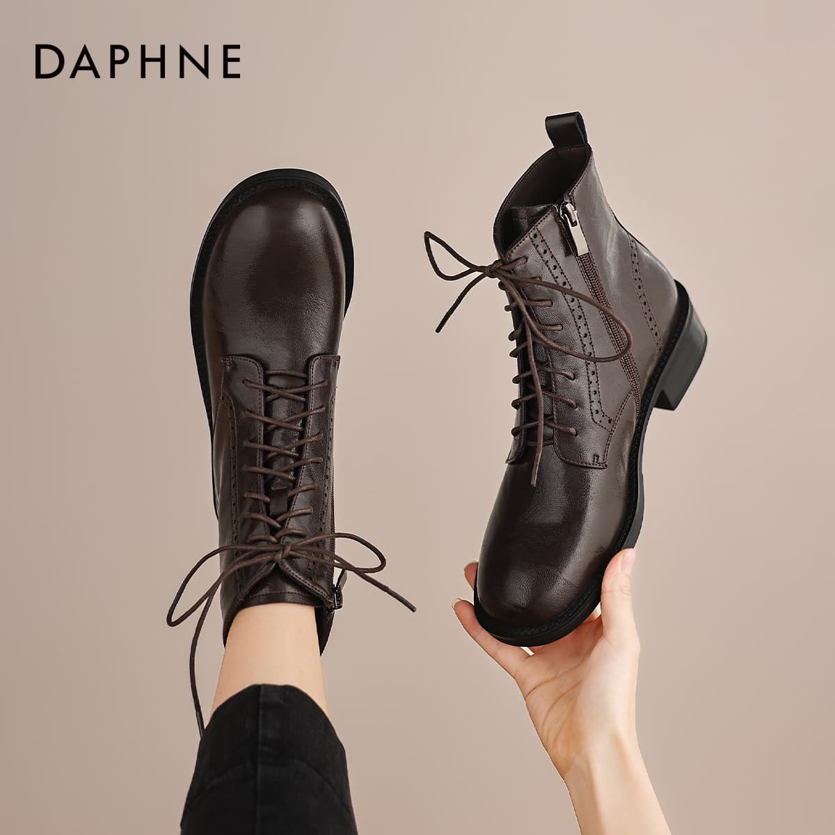 Ботинки DAPHNE Синтетическая кожа 12 см Армейские ботинки Женские - изображение 6